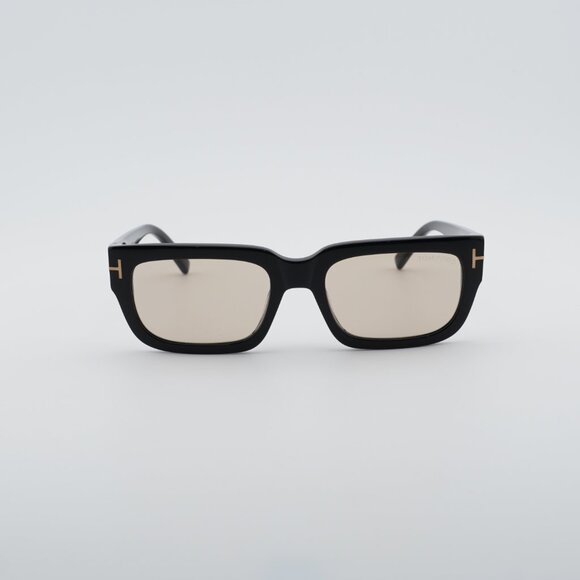 Tom Ford Ezra FT1075 01E Sunglasses Black Rectangle Frame, Photochromic Lenses main image 8